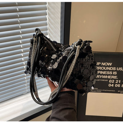 Bolso Bandolera Mujer con Cadena y Lentejuelas Brillantes - Image 14