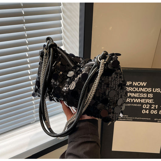 Bolso Bandolera Mujer con Cadena y Lentejuelas Brillantes - Image 14