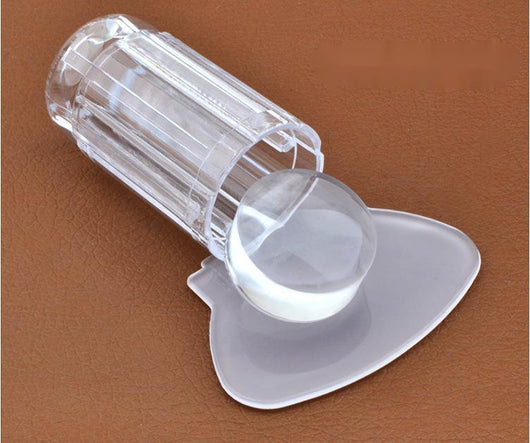 Sello de Silicona para Uñas con Cabezal Transparente y Mango Púrpura - Image 9