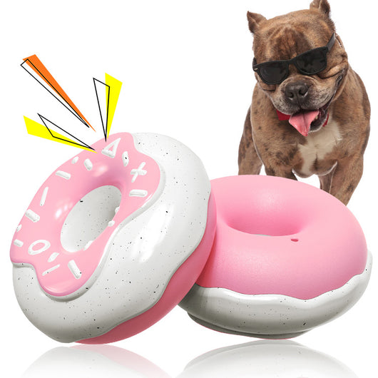 Juguete Dental Donut para Perros con Sonido de Limpieza