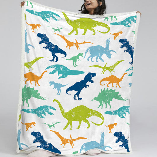 Manta de Lana de Cordero Dinosaurio - Suave, Cálida y Versátil - Image 2
