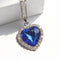 Love Sweater Chain Crystal Heart Titanic Ocean Girl Royal Azul