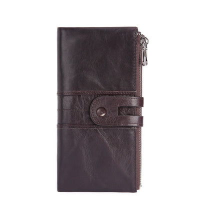 Cartera Larga de Cuero para Mujer Estilo Retro con Protección RFID - Image 9