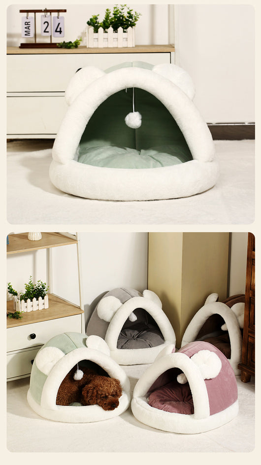 Cama Cueva Térmica para Gatos y Perros Pequeños - Refugio Acogedor - Image 11