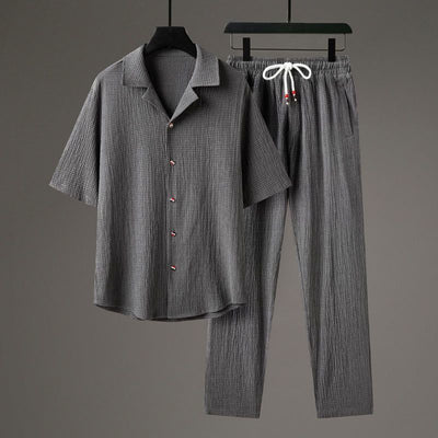 Conjunto Deportivo Casual Hombre Manga Corta Estilo Chino Premium - Image 10