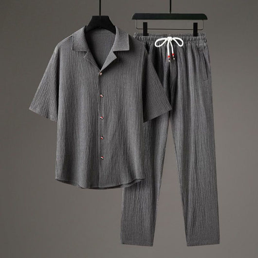 Conjunto Deportivo Casual Hombre Manga Corta Estilo Chino Premium - Image 10