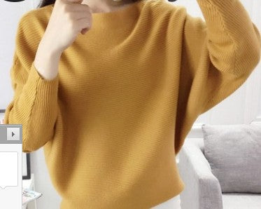 Suéter Tejido Holgado para Mujer - Blusa Cuello Redondo Manga Murciélago - Image 4