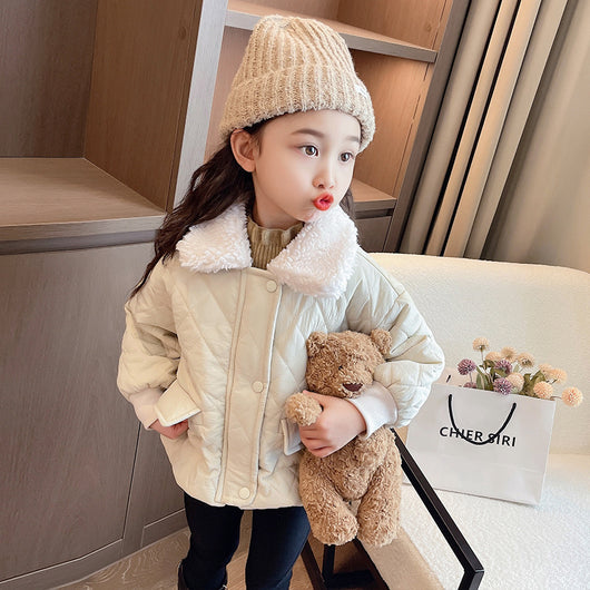 Chaqueta Casual de Invierno para Niñas con Cuello Polo Cálido - Image 15