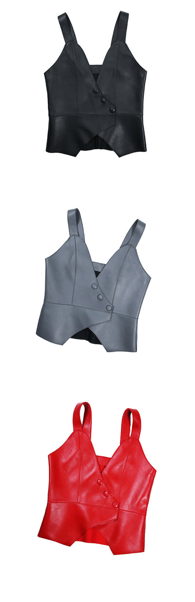 Chaleco Slim Escote V Talla Pequeña - Image 4