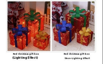 Set de 3 Cajas de Regalo Navideñas con Luces LED Decorativas - Image 7