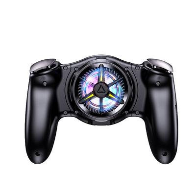 Black and white mobile phone game controller with semiconductor refrigeration, joysticks, D-pad, and action buttons. - Image 5