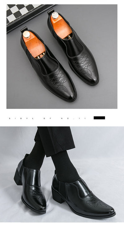 Zapatos Formales de Cuero para Hombre con Altura Aumentada - Image 10