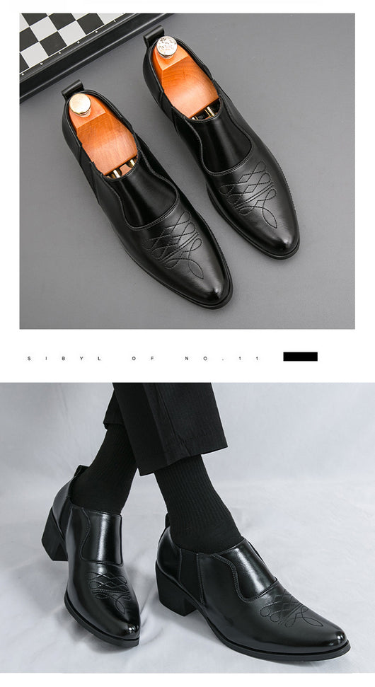 Zapatos Formales de Cuero para Hombre con Altura Aumentada - Image 10