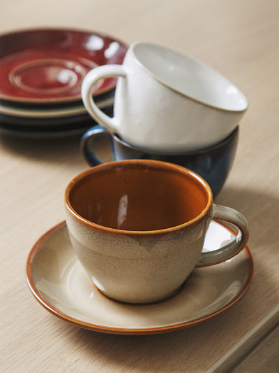 Juego de Taza y Platillo de Cerámica Retro con Personalidad Creativa - Image 10