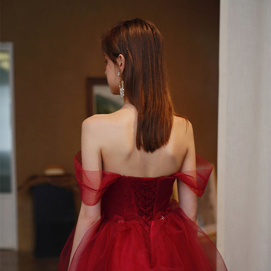 Vestido Elegante Asimétrico Tostado para Mujer - Image 4