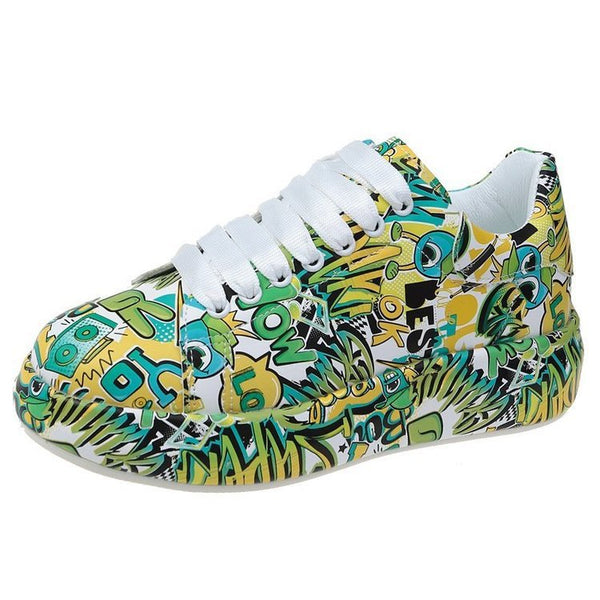 Tenis Deportivos para Mujer con Diseño Graffiti - Estilo Casual Moderno
