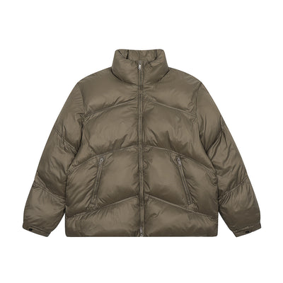 Chaqueta Acolchada de Terciopelo con Cuello Alto Estilo Urbano - Image 6