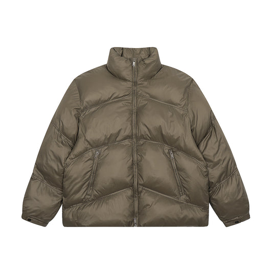 Chaqueta Acolchada de Terciopelo con Cuello Alto Estilo Urbano - Image 6