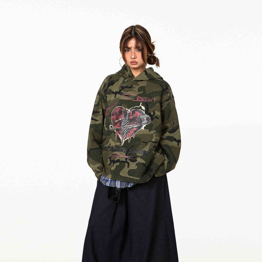 Sudadera Retro Camuflaje Amor - Hoodie Oversize Casual - Image 7
