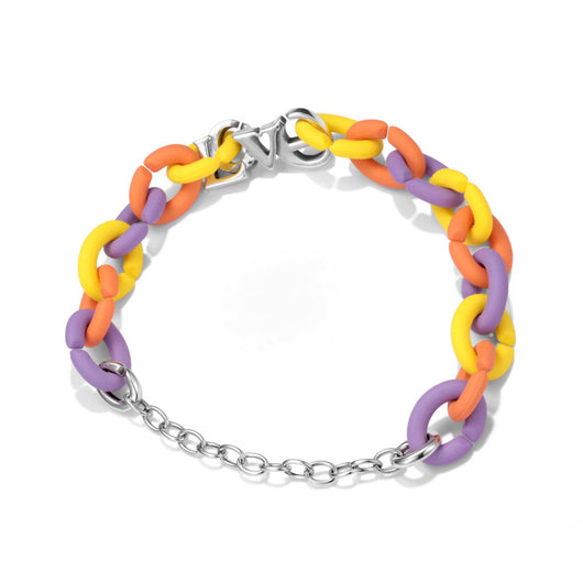 Pulsera DIY Plata 925 con Cuentas Caucho LOVE - Brazalete Personalizable