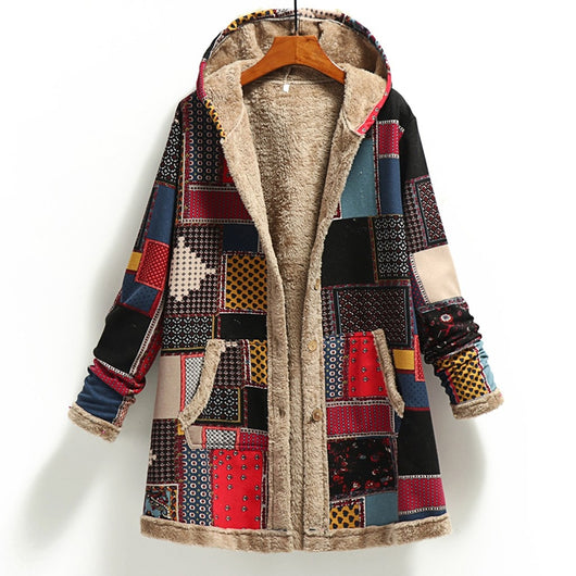 Sudadera con capucha de algodón y lino estampada, abrigo cálido y suave - Image 8