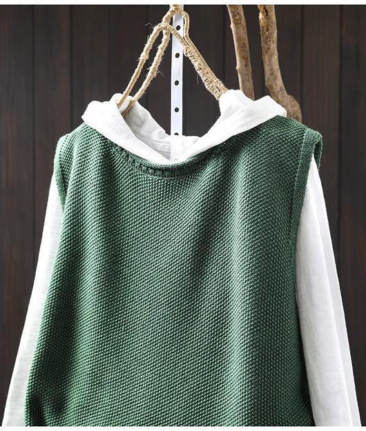 Chaleco Tejido de Algodón con Cuello Redondo Estilo Retro - Image 23