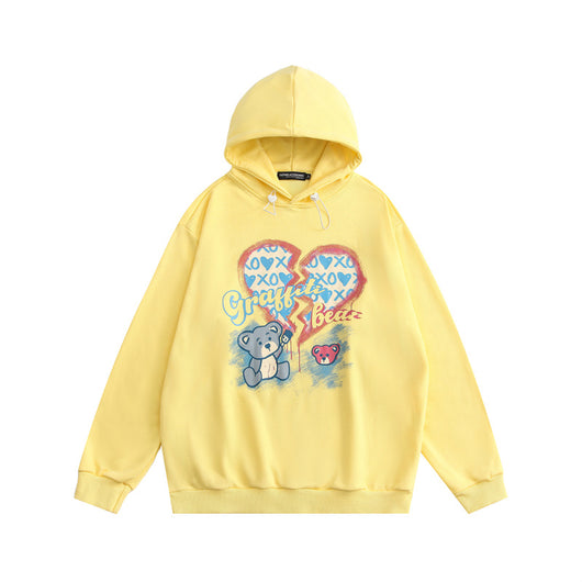 Sudadera con Capucha Suelta para Pareja - Diseño Osito Amor - Image 10