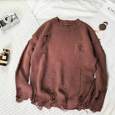 Chaqueta de Pareja Coreana con Detalles Rotos - Image 9