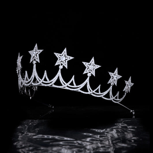 Corona de Circonia Cúbica y Cobre para Bodas - Image 3