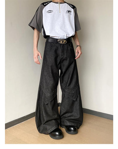 Jeans Estilo Americano con Remaches Machete para Hombre - Image 14