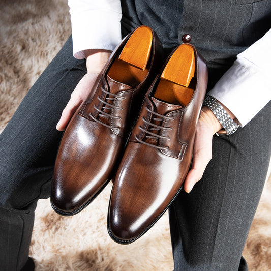 Zapatos de Cuero para Hombre Transpirables con Cordones y Acabado Artesanal - Image 2