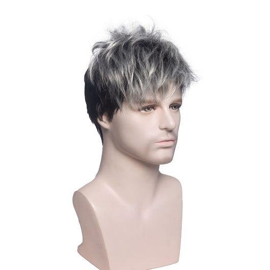 Peluca Corta de Textura Esponjosa para Hombre - Cobertura Completa - Image 3