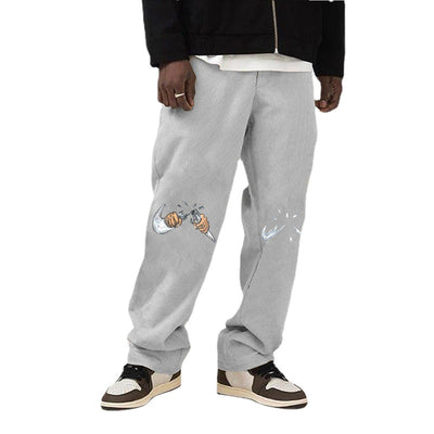 Pantalones Casuales Estampados Sueltos - Diseño Moderno y Divertido - Image 4