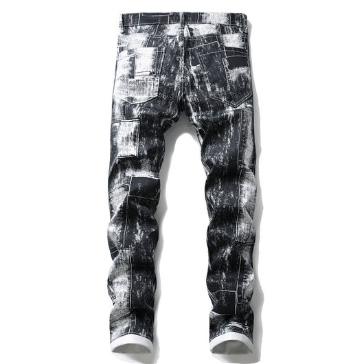 Pantalones Casuales Negros con Cierre Frontal y Estampado Juvenil - Image 10