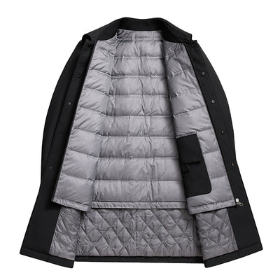 Chaqueta de Plumas de Pato Blanca para Hombre - Estilo Casual Ejecutivo - Image 3