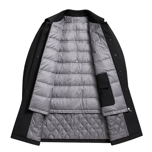 Chaqueta de Plumas de Pato Blanca para Hombre - Estilo Casual Ejecutivo - Image 3