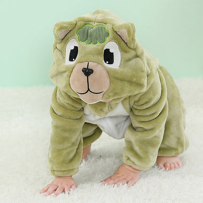 Pijama Enterizo de Franela con Diseño de Animales para Bebé - Image 4