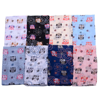 Chal Estampado con Búhos de Colores para Mujer - Image 10