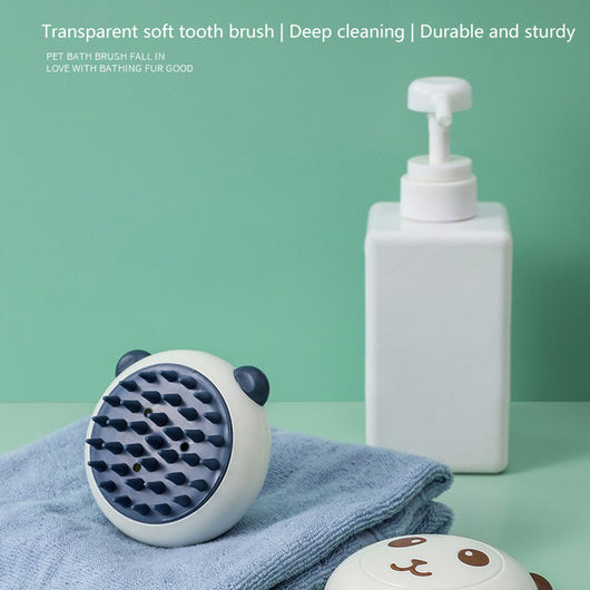 Cepillo de Baño Suave para Mascotas - Diseño Panda con Cerdas Silicona - Image 13