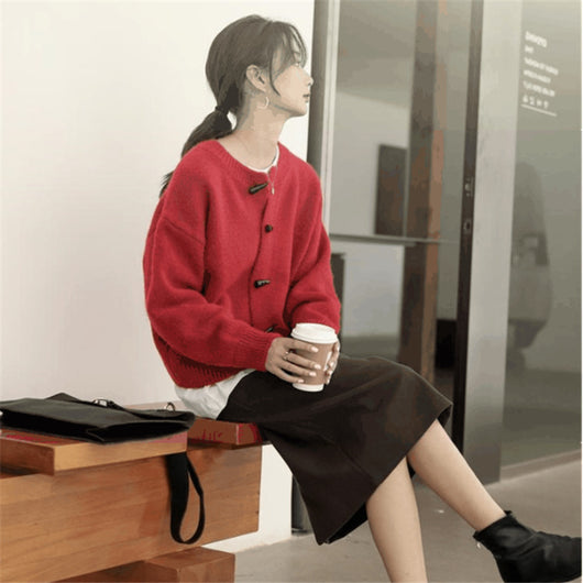 Suéter Cardigan Holgado Estilo Occidental para Mujer - Image 7