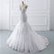 Vestido de Novia Sirena Luxury con Cola Francesa Retro Elegante