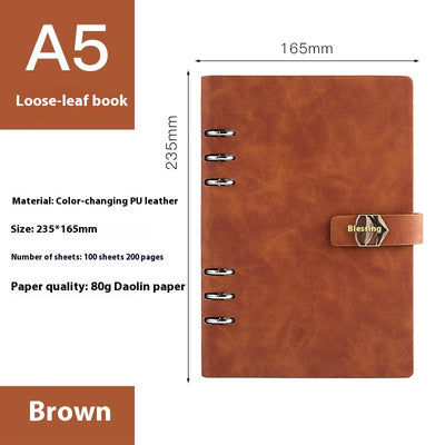 Cuaderno A5 Profesional con Hojas Removibles para Negocios y Reuniones - Image 13