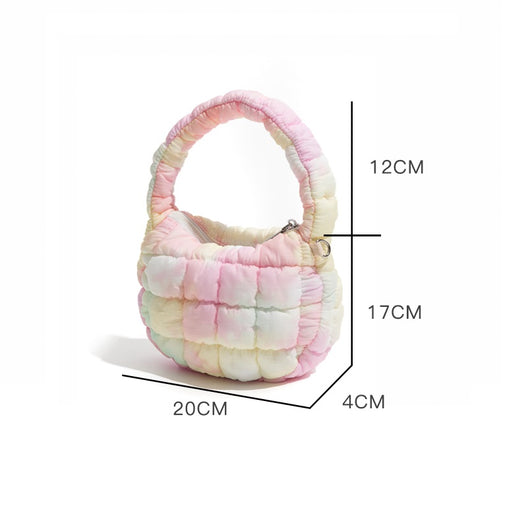 Bolso Nube Acolchado con Pliegues - Cartera de Nylon Puff - Image 2