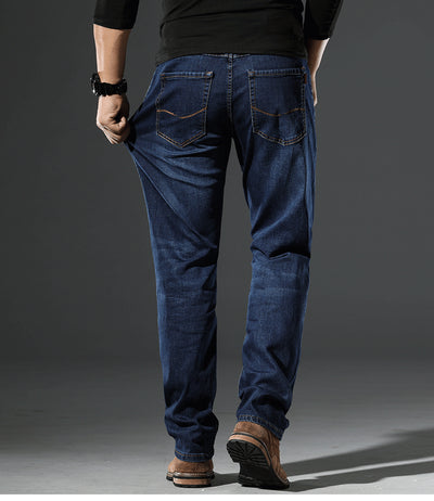 Jeans Rectos Elásticos para Hombre - Primavera Otoño Fit Cómodo - Image 32