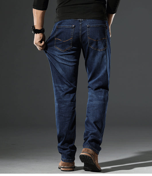 Jeans Rectos Elásticos para Hombre - Primavera Otoño Fit Cómodo - Image 32