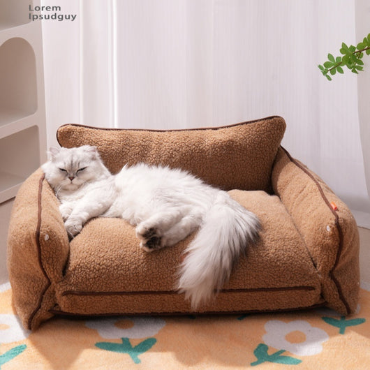 Cama Térmica para Mascotas con Colchón Desmontable y Lavable