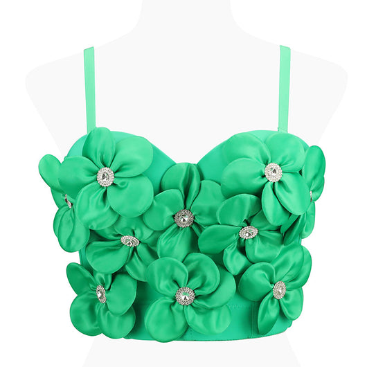 Top Bandeau Floral con Brillantes Dopamina - Image 4