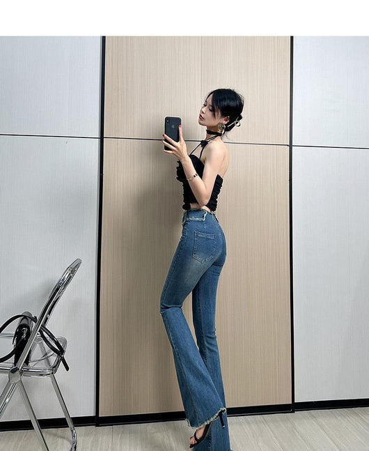 Jeans Skinny Retro Estilo Hong Kong para Mujer - Tela Ligera Verano - Image 10