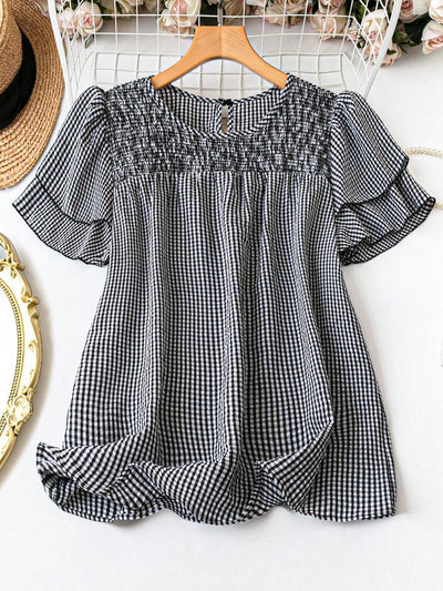 Blusa Bohemia de Lino Cuello Redondo Talla Grande Efecto Reductor - Image 7