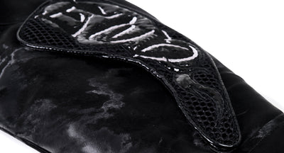 Chaqueta de Cuero Punk Negra para Motociclista - Image 17